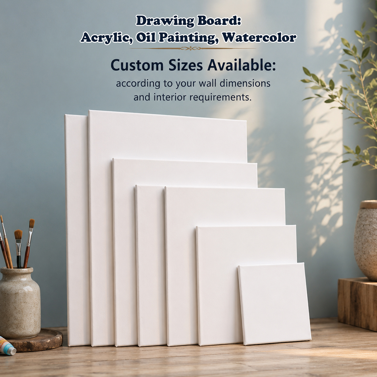 Professional Drawing Board Canvas – For Acrylic, Oil Painting & Watercolor | Custom Sizes Available