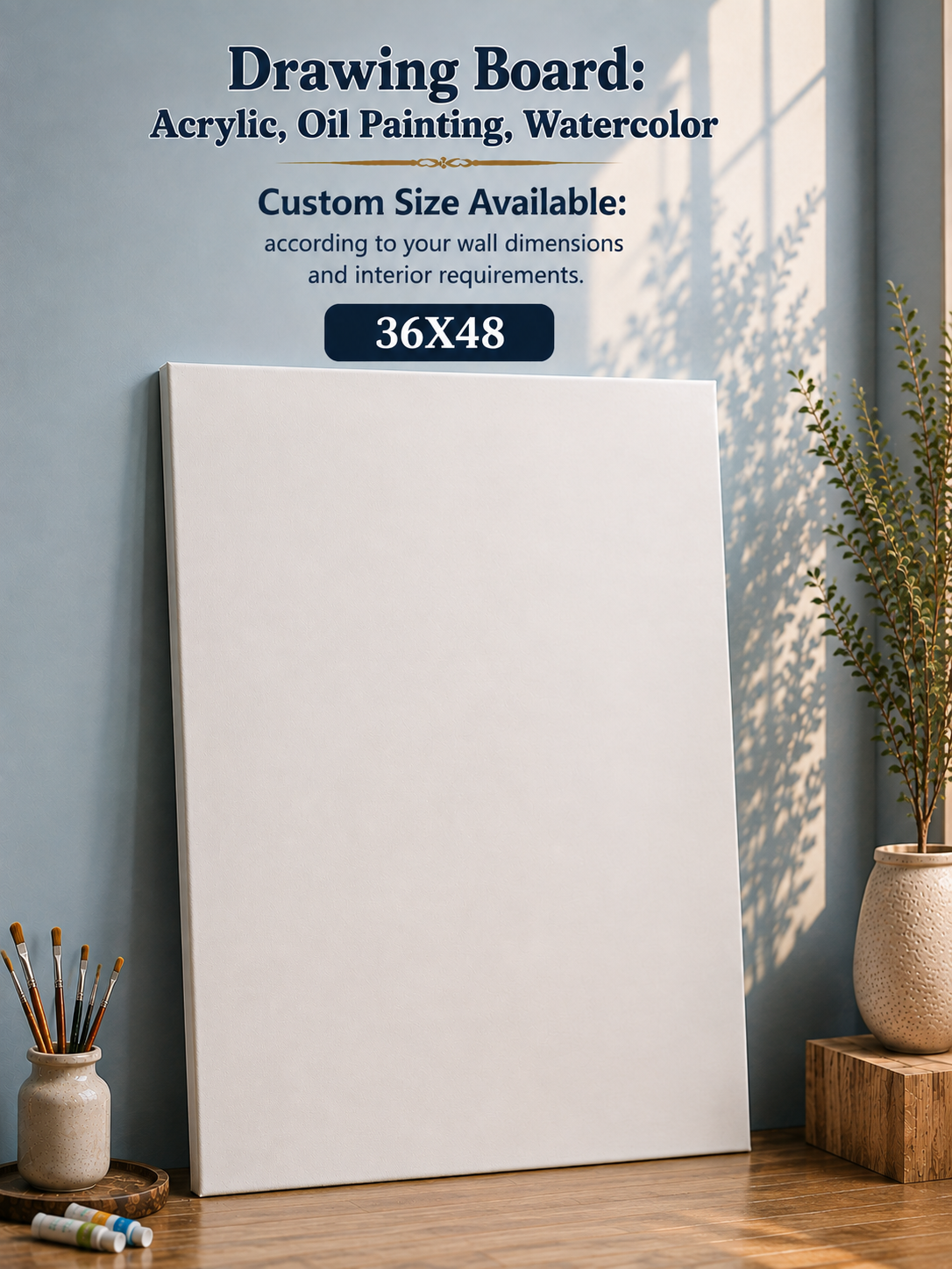 Professional Drawing Board Canvas – For Acrylic, Oil Painting & Watercolor | Custom Sizes Available