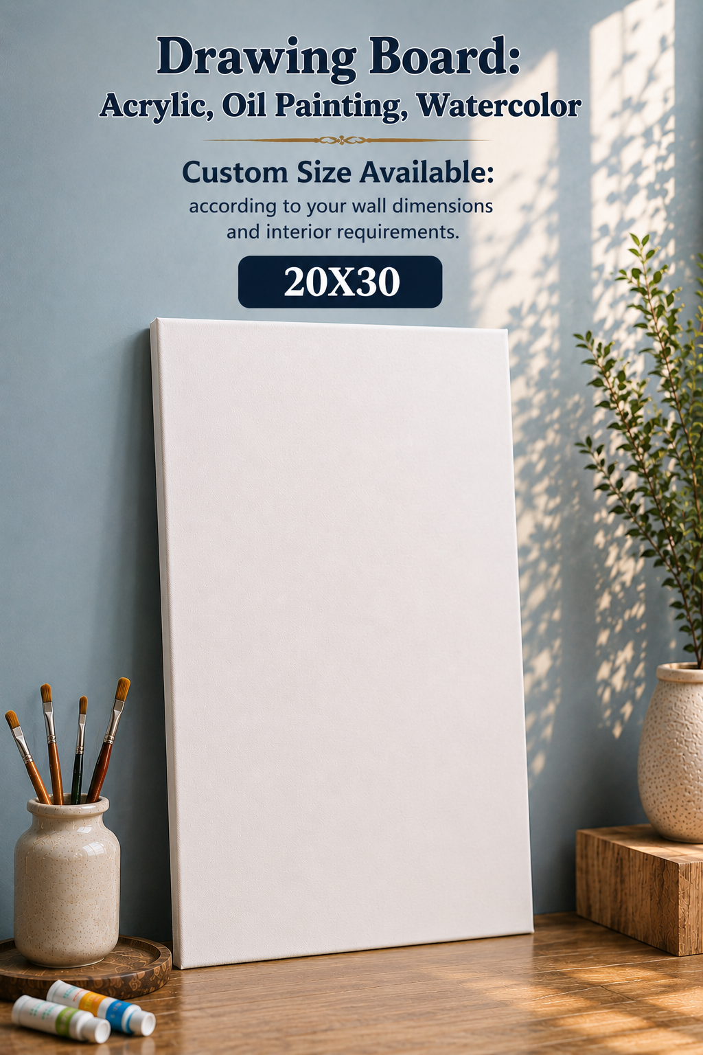 Professional Drawing Board Canvas – For Acrylic, Oil Painting & Watercolor | Custom Sizes Available