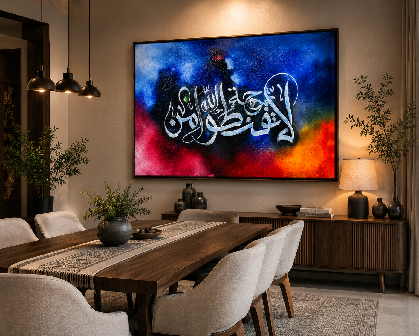 Islamic Arabic Calligraphy Canvas Modern Abstract Painting | Premium Home & Office Decor